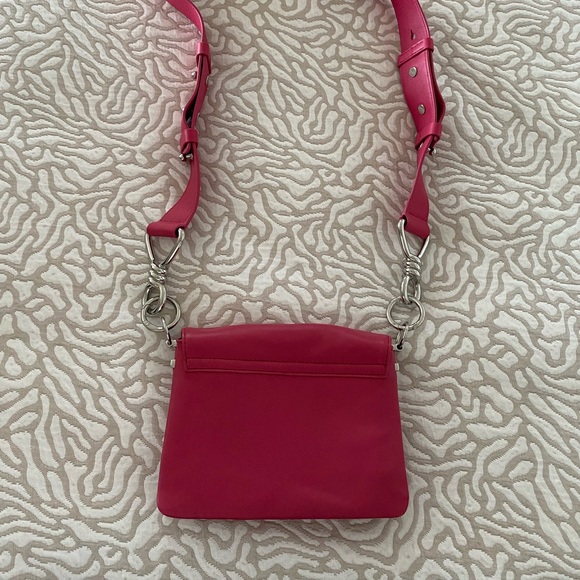 All Saints Handbags - ALLSAINTS HOT PINK MINI SHOULDER BAG WITH 2 STRAPS/CHAIN.DRESS UP OR DRESS DOWN.